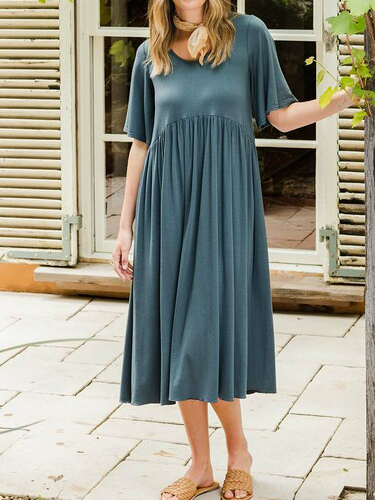 

Plain Dresses, Navyblue, Midi Dresses