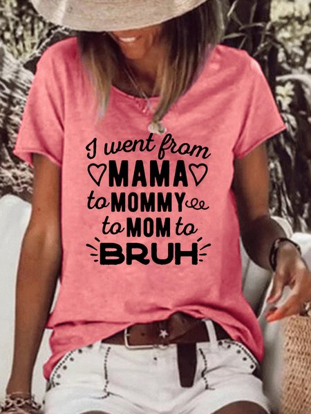 

Funny Mom Short sleeve tops, Red, T-shirts