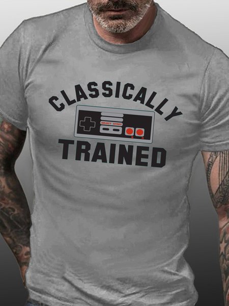 

Classically Trained Print Casual Short Sleeve Short sleeve T-shirt, Light gray, T-shirts