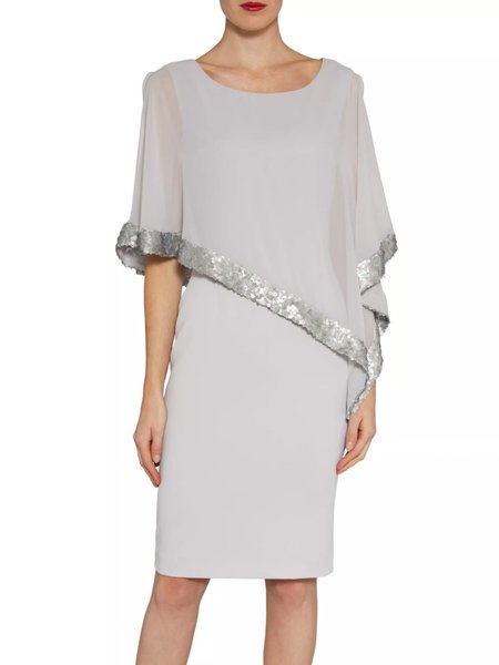 

Plain Regular Fit Elegant Mini Dress, Lavender, Midi Dresses