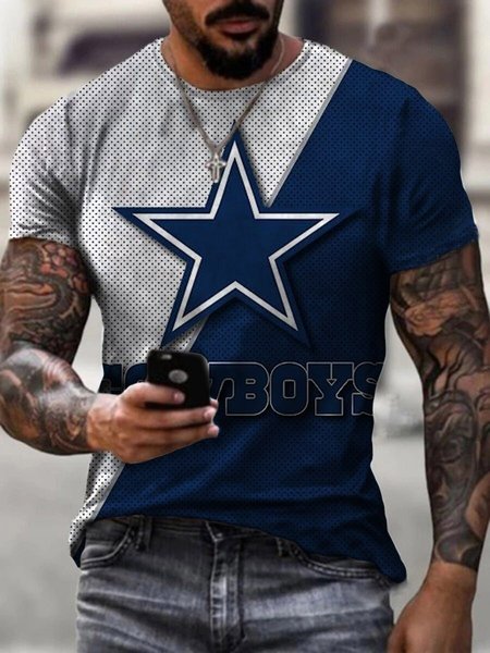 

Athleisure 3D Pentagram Print T-Shirt, Color2, T-shirt