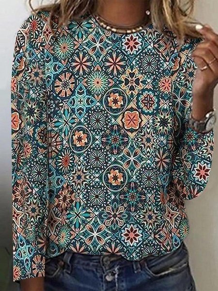 

Vintage Regular Fit Shirts & Tops, Multicolor, Long sleeve tops