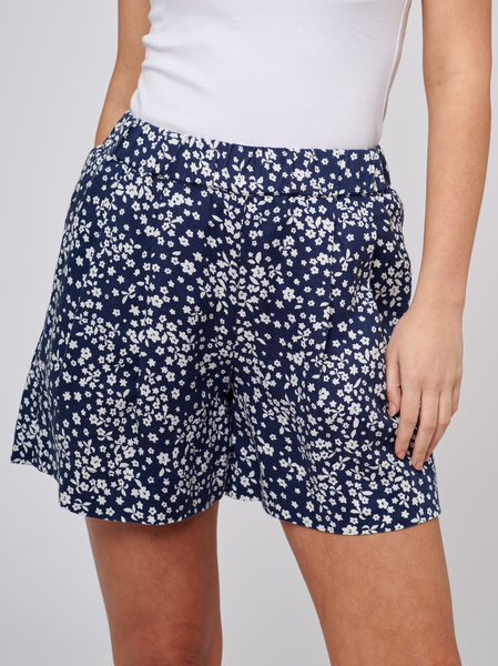 

Boho Floral Vacation Shorts, Blue, Shorts