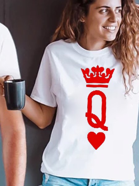 

King Queen Couple T-Shirts, Color2, Couple T-shirts