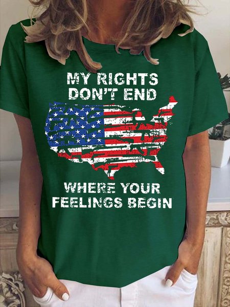 

My Rights Don't End Where Your Feelings Begin Short sleeve tops, Green, T-shirts