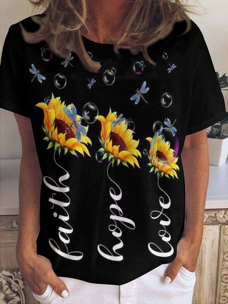 

Faith Hope Love Women's Short Sleeve T-shirt, As picture, T-shirts