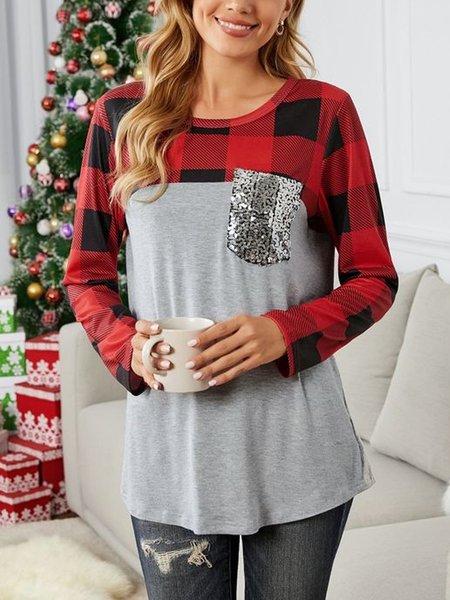 

Casual Loosen Shirts & Tops, Multicolor, Long sleeve tops