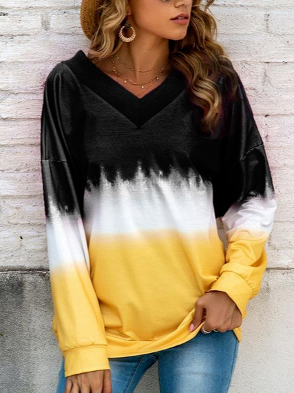 

Loosen Casual Ombre Sweatshirt, Multicolor, Sweatshirts & Hoodies