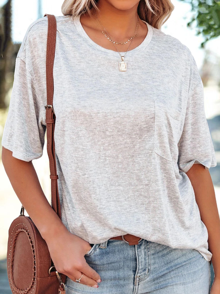 

Crew Neck Shirts & Tops, Gray, T-Shirts