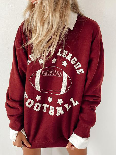 

Crew Neck Cotton Blends Sweatershirt, Wine red, Hoodies & Sweatshirts