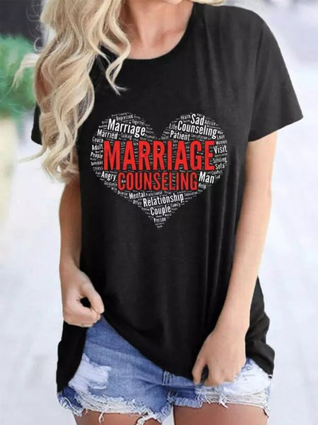 

Letter Casual Shirts & Tops, Black, Tees & T-shirts