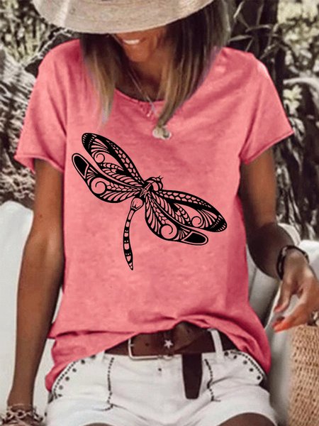 

Dragonfly Women's Short sleeve tops, Red, T-shirts