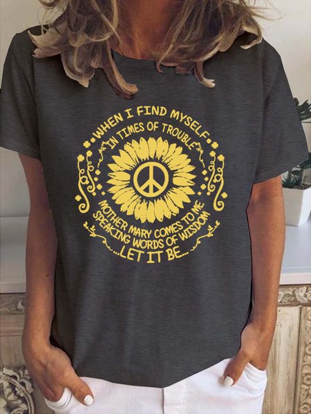 

Let It Be Women's Short sleeve tops, Deep gray, T-shirts