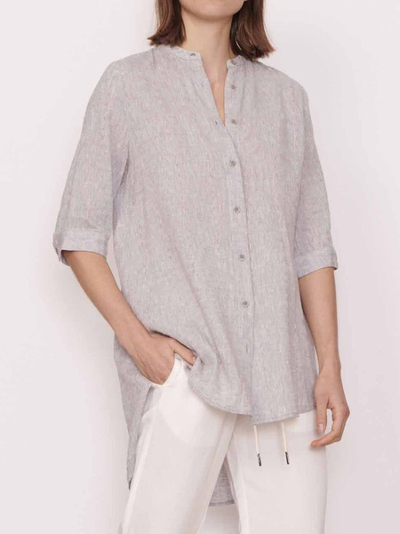 

Plain Casual Shirts & Tops, Light gray, Blouses & Shirts
