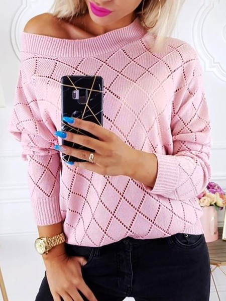 

Plus size Casual Sexy Sweater, As picture, Knitwear & Sweaters