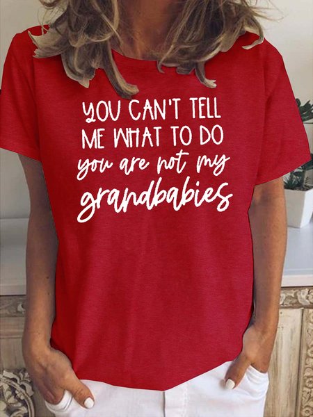 

You Can't Tell Me What to Do Funny Saying Casual Letter Short sleeve tops, Red, T-shirts