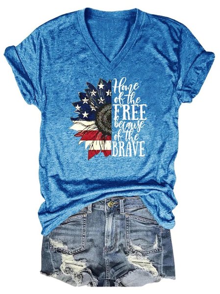 

Because Of The Brave Shirts&Tops, Blue, T-shirts