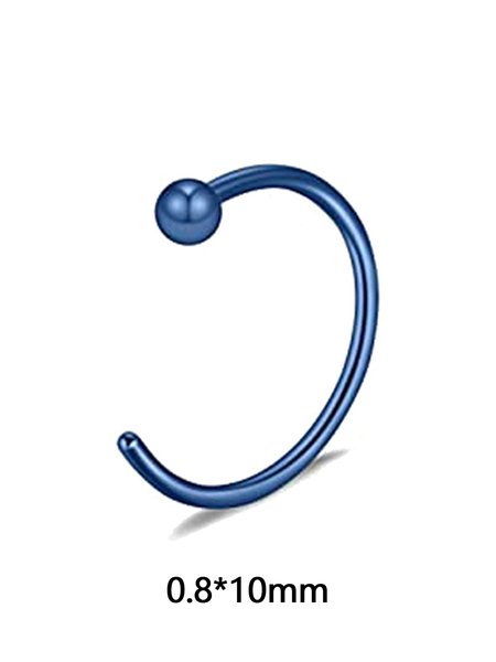 

Stainless Steel C-Shaped Nose Ring, Color6, Earrings