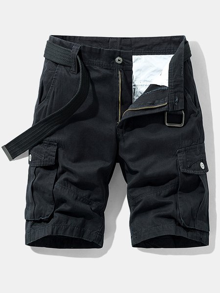 

Men's Outdoor Wear-Resistant Breathable Sweat-wicking Multi-pocket Cargo Shorts, Black, Shorts