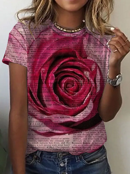 

Floral Vacation Shirts & Tops, Fuchsia, T-Shirts