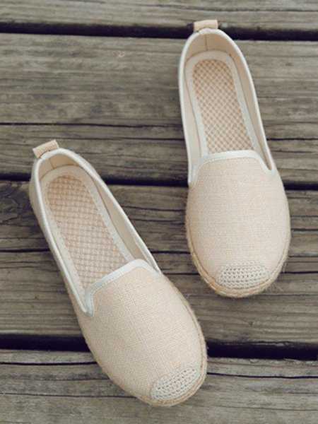 

Vintage Casual Espadrilles, White, Flat & Loafers