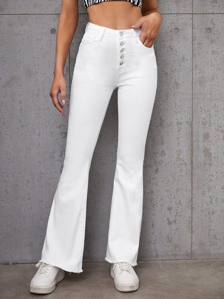 

New Designer Comfortable Women's Jeans for Spring, White, Jeans