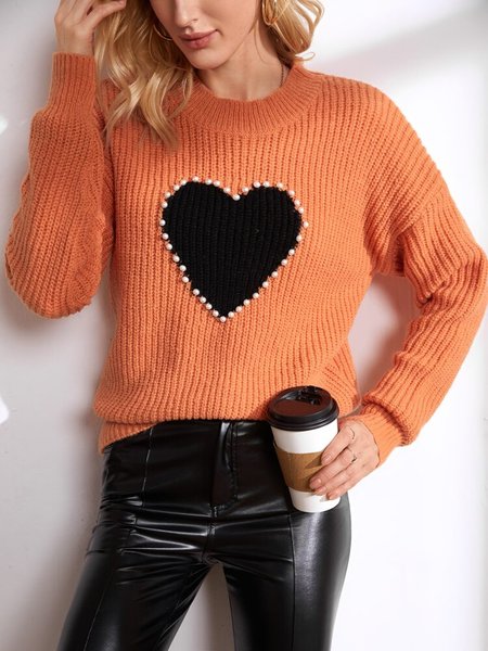 

Love Spring New Comfortable Loose Knitted Sweater, Multicolor, Sweaters