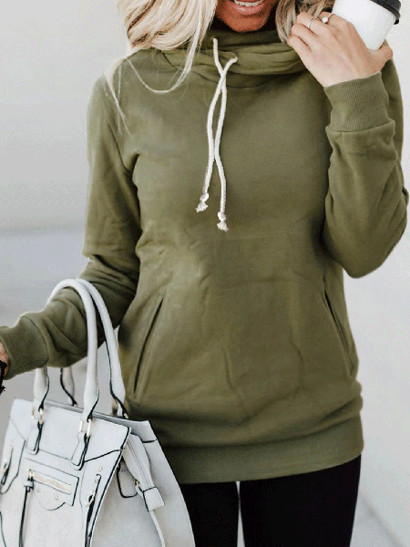 

Casual Hooded Pocket Sweatshirt, Army green, Hoodies & Sweatshirts