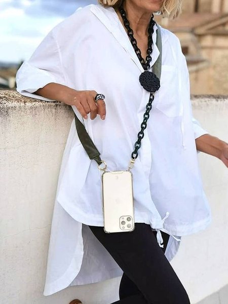 

V Neck Casual Shirts & Tops, White, Blouses & Shirts