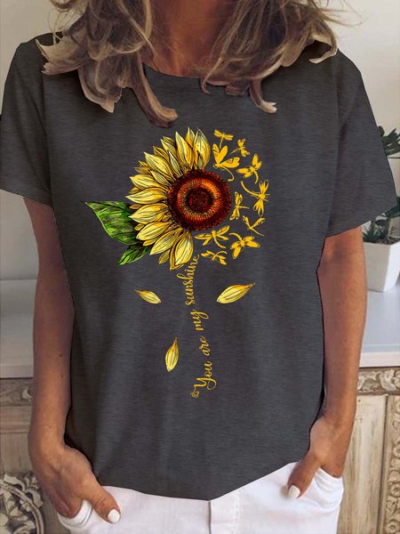 

You Are My Sunshine Women's Short sleeve tops, Deep gray, T-shirts