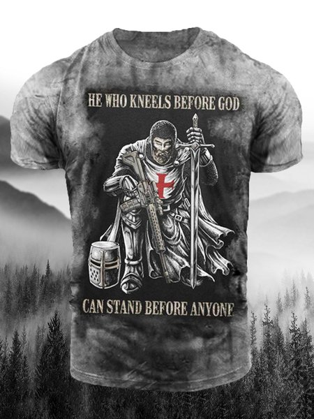 

Men's Crusader Vintage Casual Short Sleeve T-Shirt, T-shirt