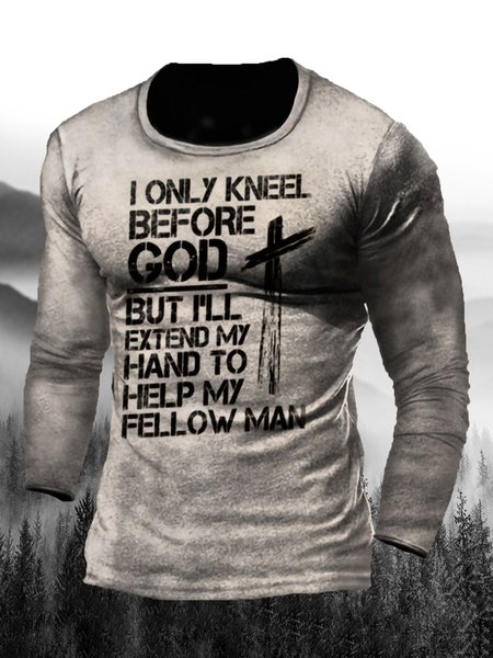 

Men's Muscle Vintage Casual Long Sleeve T-Shirt, T-shirt