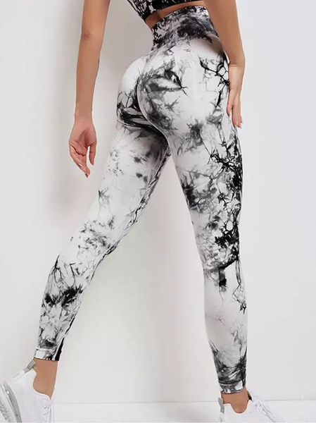 

Tie Dye Regular Fit Sports Pants, As picture, Leggings