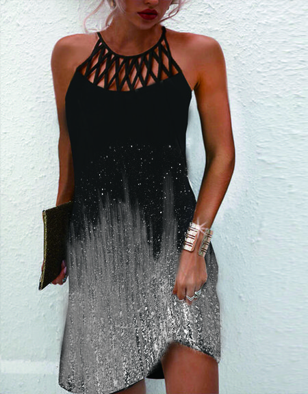 

Elegant Loosen Butterfly Vacation Dresses, Black, Casual Dresses