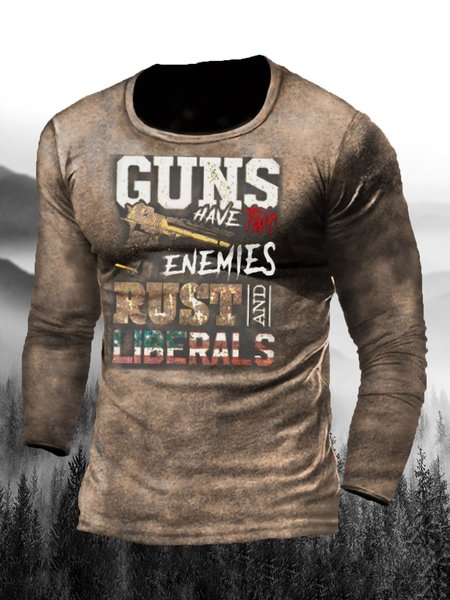 

Men's Muscle Vintage Casual Long Sleeve T-Shirt, T-shirt