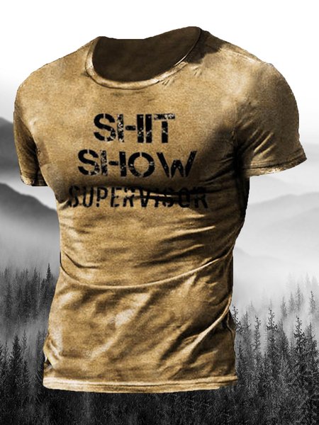 

Men's Retro Casual Short Sleeve T-Shirt, T-shirt