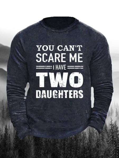 

Men's Vintage Casual Blue Long Sleeve T-Shirt, T-shirt