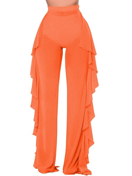 

JFN Sexy Mesh Mesh See-Through Flash Pants Bikini Bottoms Cover Up Plus Size, Orange, swimwear>>Tankinis
