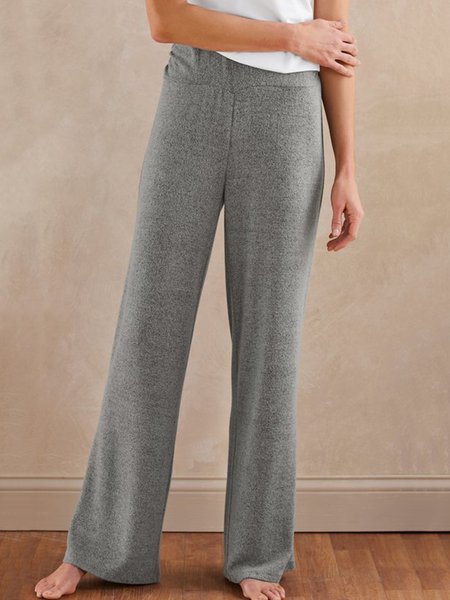 

Daily Solid Loosen Long Sweatpants, Gray, Pants