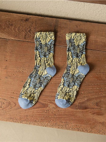 

Vintage Floral Socks, Color5, Socks