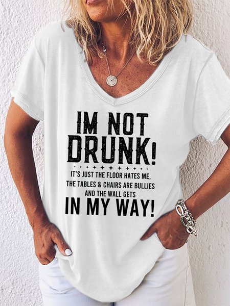 

I Am Not Drunk Womem's Short Sleeve T-shirt, White, T-shirts