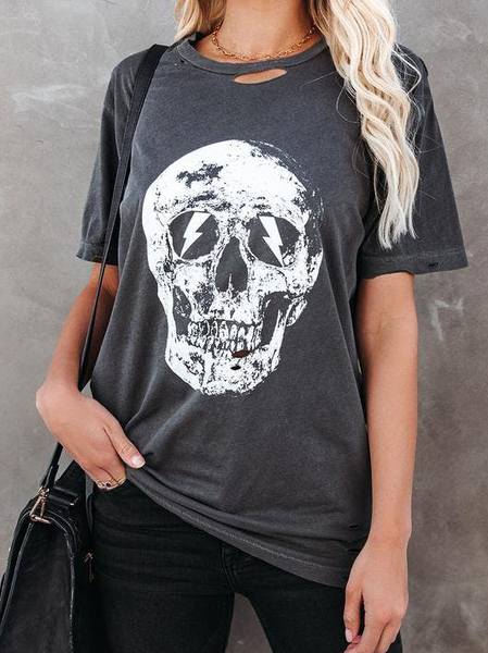 

Hippie Skull Shirts & Tops, Deep gray, T-Shirts