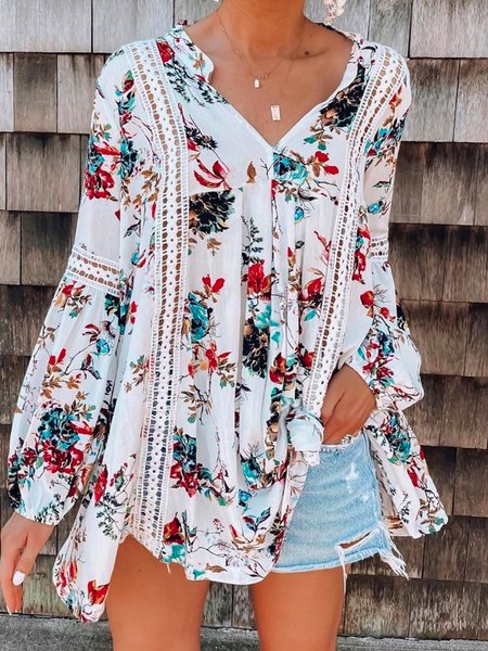 

Casual Loosen Shirts & Tops, As picture, Tops