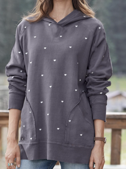

Casual Heart Sweatshirt, Black-grey, Hoodies & Sweatshirts