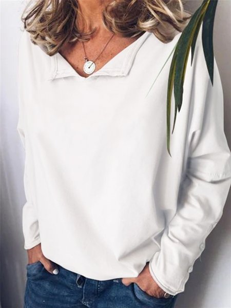 Women's Plain Sweatshirt, White, Hoodies&Sweatshirts