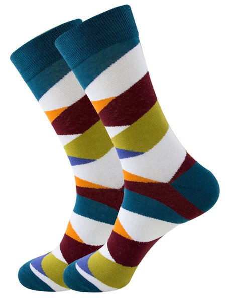 

2pack Geometric Pattern Socks Men's, Color6, Underwear & Socks