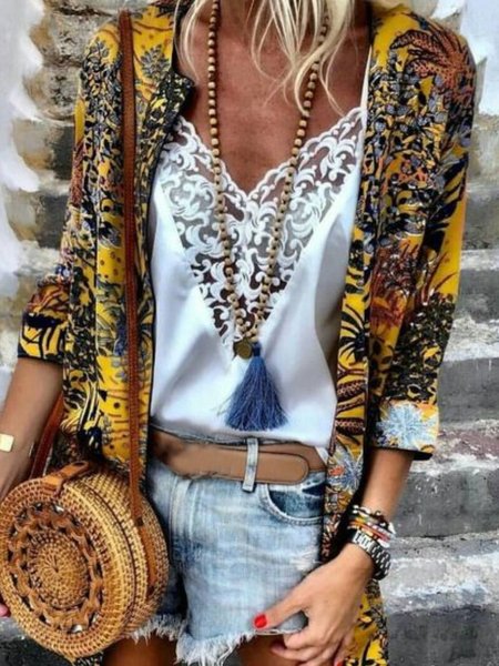 

Floral Boho Cardigan, Multicolor, Outerwear