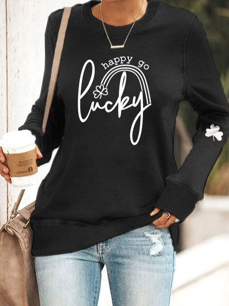 

Letter Loosen Casual Sweatshirt, Black, Sweatshirts & Hoodies