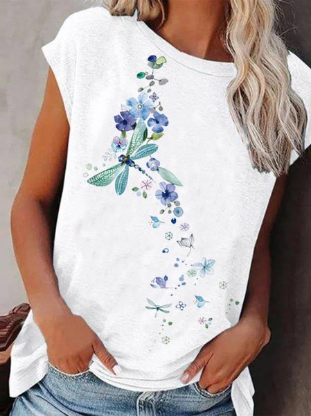 

Dragonfly Cotton Blends Shirts & Tops, White, Tees & T-shirts