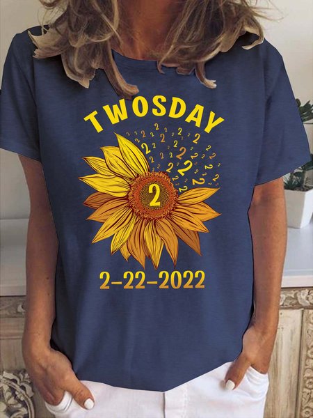 

Sunflower Twosday Women's Short sleeve tops, Deep blue, T-shirts
